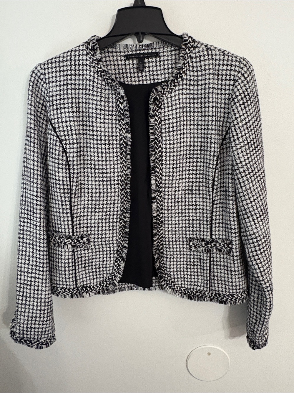 White House Black Market Tweed Jacket - Black & White NWOT SIZE Large